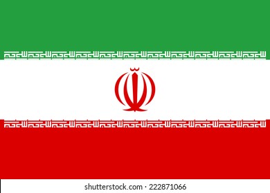 Bandiera vettoriale dell'Iran. Immagine vettoriale stock