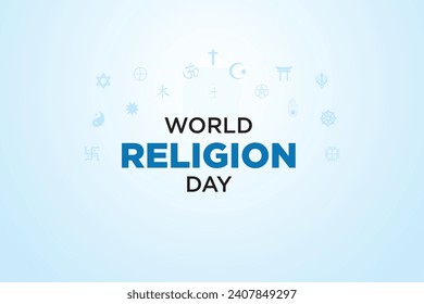 vector graphic of World religion Day is good for World religion Day celebration. flat design. flyer design.flat illustration. Stockvektor