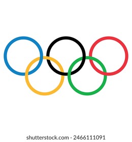 Vector graphics or illustration of Paris Olympics 2024 logo concept.  Paris, France, 2024 Summer Olympics games Arkivvektor