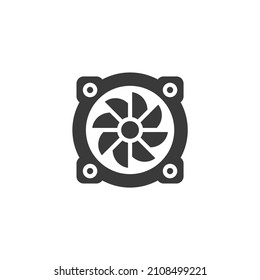Vector sign of the Exhaust fan symbol is isolated on a white background. Exhaust fan icon color editable. 库存矢量图