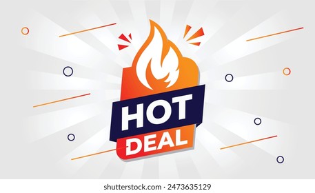 Vibrant Hot Deal Banner Vector Art Design – Perfect for eye-catching promotions and unbeatable offers.: stockvector