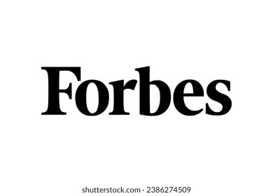 Vinnytsia, Ukraine - November 9, 2023: Forbes logo. Forbes logotype, sign, emblem. Business magazine. Vector संपादकीय स्टॉक वेक्टर