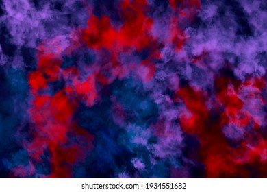 Colorful Smoke background. Red and blue Smoke background with copy space. Smoke backdrop. Multicolor smoke effect. A Colorful smoky cloud. 庫存插圖