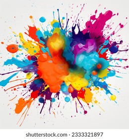 색채 교향곡: 갈리도피 페인트 스플래터 디자인 스톡 일러스트