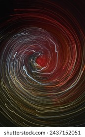 クリエイティブな超現実的な抽象的広告アートワーク背景明るい鮮やかな泡サークル カラフルなクールな曲線デザイン ディスコ爆発お祝いスペース ワールドアート占星術天文天文彗星コスモス のイラスト素材