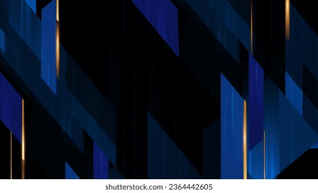 Blue and Golden Background. Dynamic abstract modern template design for any creative project. Wedding occasional post. Celebrating entertainment night Show. Festival Celebration Template Design.  庫存插圖