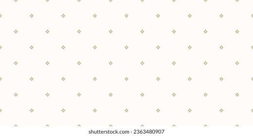 Golden raster seamless pattern with small diamond shapes, outline stars, tiny rhombuses. Abstract minimal white and gold geometric texture. Simple minimalist repeat background. Subtle luxury design ภาพประกอบสต็อก