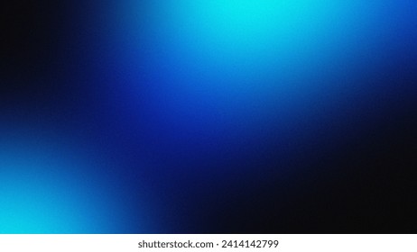 Fondo abstracto de gradiente azul oscuro borroso 4k relación de aspecto 16:9 con efecto de ruido para el diseño gráfico Ilustración de stock