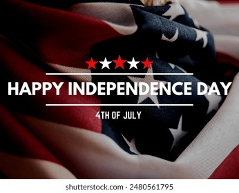ハッピーアメリカ独立記念日7月4日画像 のイラスト素材