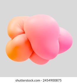 Inflate abstract object 3d illustration Stock-illustration