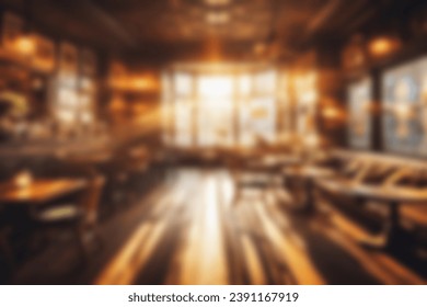An illustration featuring the ambiance of an Irish pub with spacious interiors, natural light through windows, bokeh effects, and a blurred background setting. Ilustração Stock