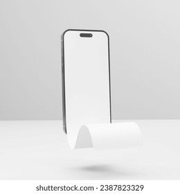 Long scroll smartphone screen, use for design presentation mockup  库存插图