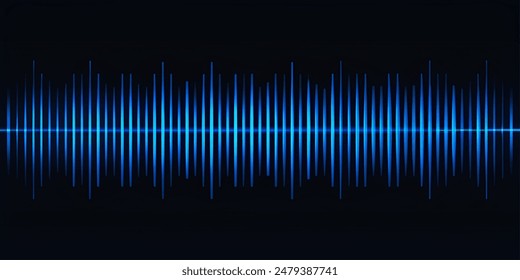 Sound wave in dark. Suitable for music industry designs, audio technology concepts, podcasting graphics, and soundrelated visual content creation. Illustrazione stock