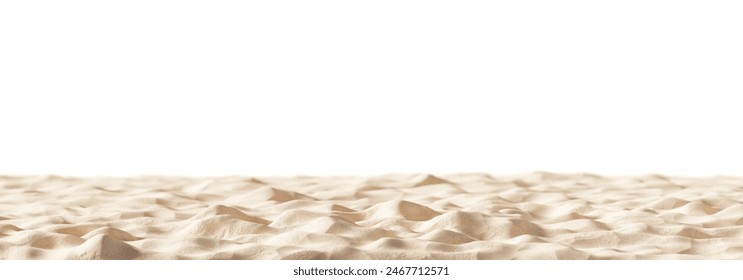 Sand beach isolated on white background Tropical summer 3D render: ilustracja stockowa