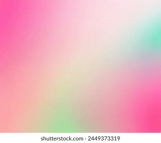 Pink a pink and green background with a rainbow colored background. blurred gradient background, spring background light colors, overlapping transparent, unusual spring design 库存插图