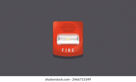 A 3D Model of A Fire Alarm System 库存照片