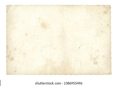 Texture old paper with traces of scuffs and stains. Isolated on white. : photo de stock