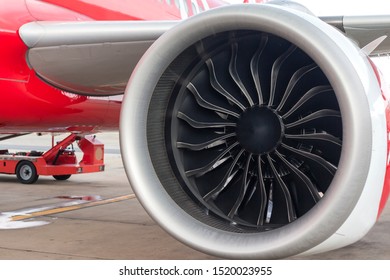 Turbo-jet engine of the plane, close upの写真素材
