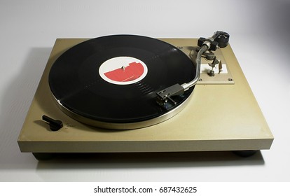 Turntable with disc Arkivfotografi