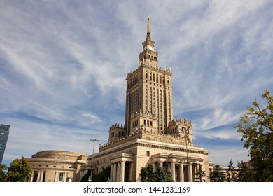 Редакционная стоковая фотография: Warsaw, Masovia Province, Poland, June 23, 2019: Palace of Culture and Science in Warsaw
