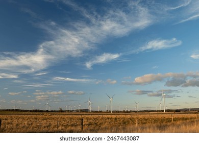 ビクトリア州オーストラリア、バララットの風力タービンの写真素材
