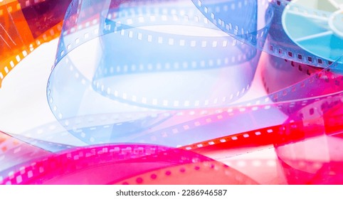 abstract background with film strip. background for film production film festival concept Foto stock