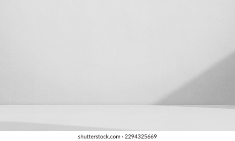 Background Grey Studio White Space Empty Gray Wall Desk Kitchen Overlay Podium Shadow 3d Minimal Solid Surface Pattern Abstract Texture Design Mockup Minimal Floor Wall Scene Loft Cement Kitchen Stage Foto stock