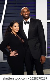 BEVERLY HILLS - FEB 24: Vanessa Laine, Kobe Bryant at the 2019 Vanity Fair Oscar Party at The Wallis Annenberg Center for the Performing Arts on February 24, 2019 in Beverly Hills, CA: redactionele stockfoto