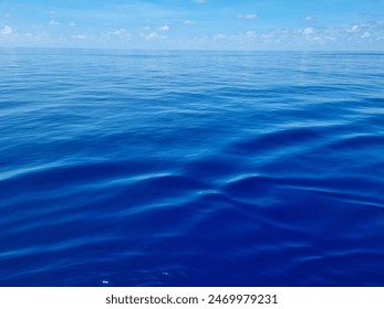 blue sea and ocean on the vessel Foto Stock