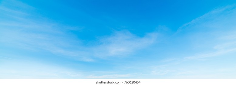blue sky with white, soft clouds Stock Photo