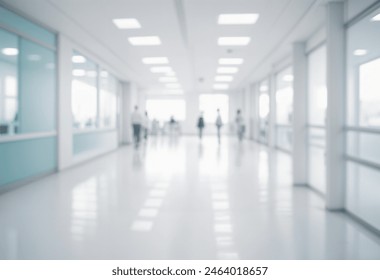 Blurred interior of hospital - abstract medical background Stockfoto