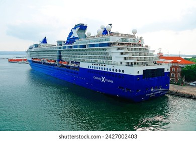 Celebrity Millennium Cruise Ship docked in Benoa Bali Indonesia ID IDN Indian Ocean. Created 01.25.2023 – Ảnh có sẵn