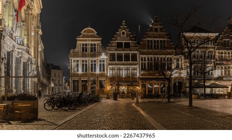 2023年1月、ベルギー、ゲントの町並みのエディトリアル写真素材