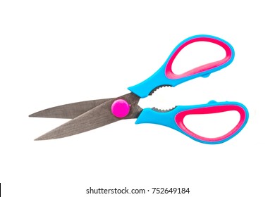 colorful scissors on white background
 Stock-foto