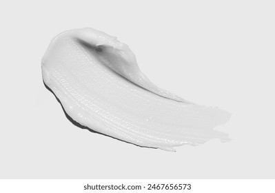 Cosmetic white creamy mask balm gel gray textured background: stockfoto