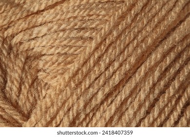 Close up of a ball of brown wool Foto Stock