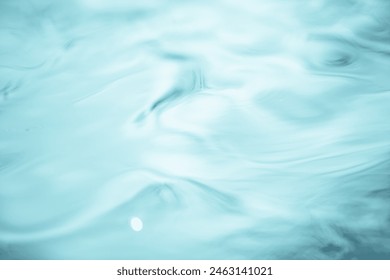 きれいな青の水の背景、純粋な背景、アクアパーク用のプールのアクアレベルの写真素材