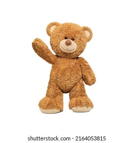 Cute teddy bear isolated on white background. Stock Photo