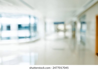 Defocused empty corridor in a hospital. Stockfoto