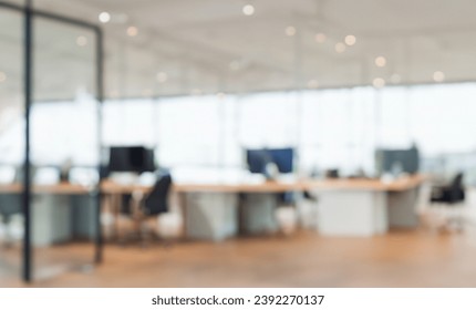 Defocused office background of a Board room with rustic wooden flooring: stockfoto