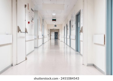 Empty hall in hospital stock photo Stockfoto