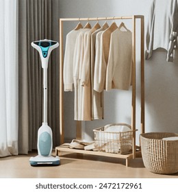 garment steamer  in clothes room