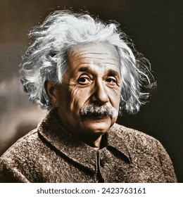 Generate a color image of Albert Einstein