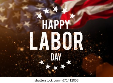Happy Labor day banner, american patriotic background Stock Photo
