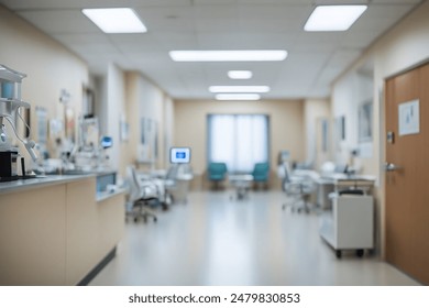 Hospital room with medical equipment and clean furniture Stockfoto