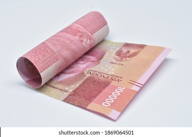 インドネシア・マネー・ルピア、インドネシア通貨、背景通貨インドネシア、10万ルピア の写真素材