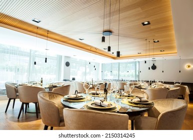 Interior of a fancy restaurant 库存照片