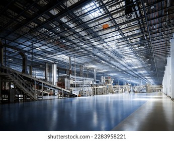 Large factory workshop space building Stockfoto