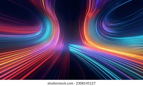 A Mesmerizing 3D Abstract Multicolor Visualization Foto Stock