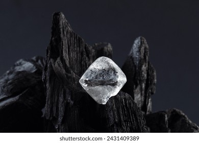 Natural rough diamonds close up  Stockfoto